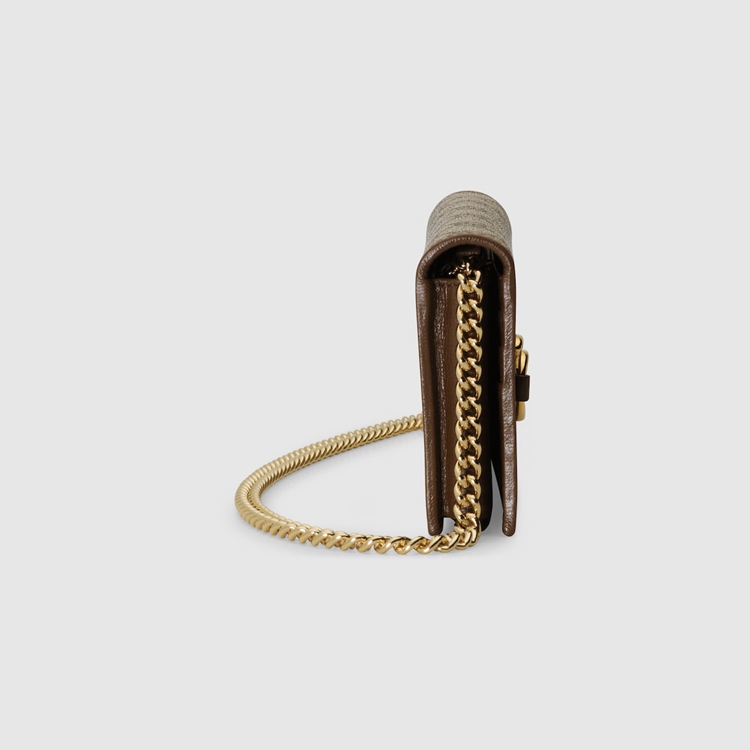 621892.92TCG.8563.004.100.0000.Light Gucci Horsebit 1955 wallet with chain